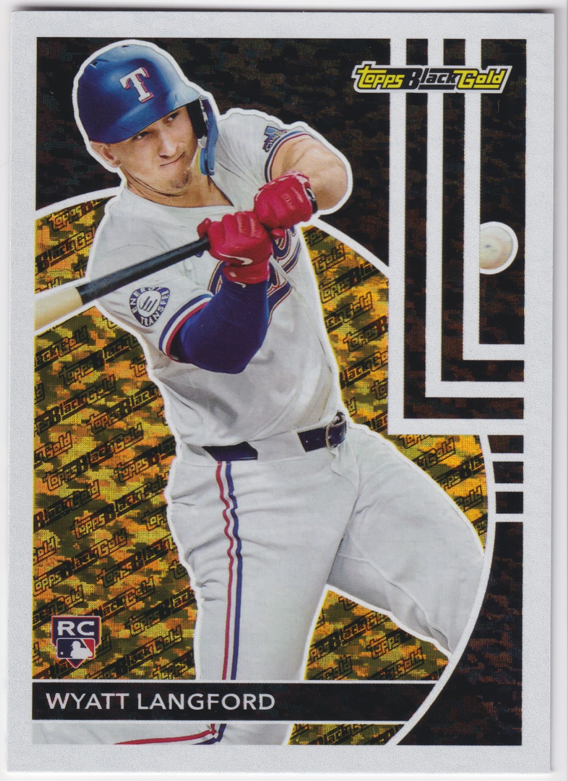 2024 Topps Update #BG-10 Wyatt Langford Topps Black Gold Texas Rangers
