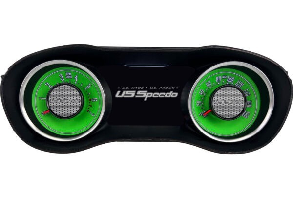 US Speedo Green Dodge Challenger Gauge Face for Clusters 2015-2024 (SRT)