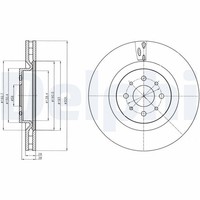 2X Delphi Bremsscheibe BG4308 FüR Mito Alfa Multiair 955AXN1B 955 AYB11 AXB1B