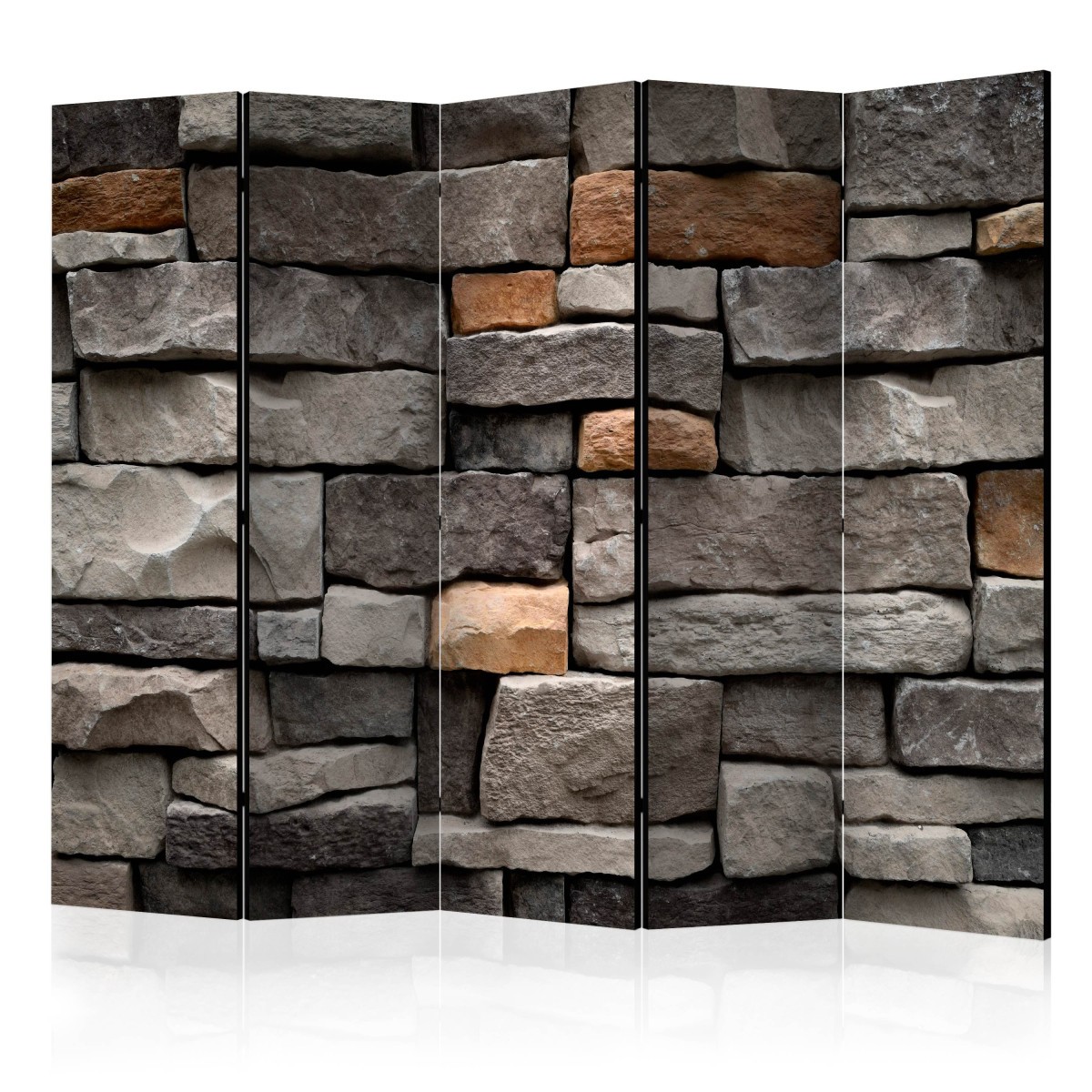 Paravent 5 volets Stony Stronghold masquer vis-à-vis cloison mobile 172x225