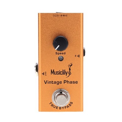 Musiclily Basic Vintage Phase Mini Guitar Effect Pedal DC 9V Adapter True Bypass