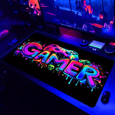XXL Gamepad Pattern Gaming Mouse Pad Non-Slip Rubber Desk Mat Free Shipping USA