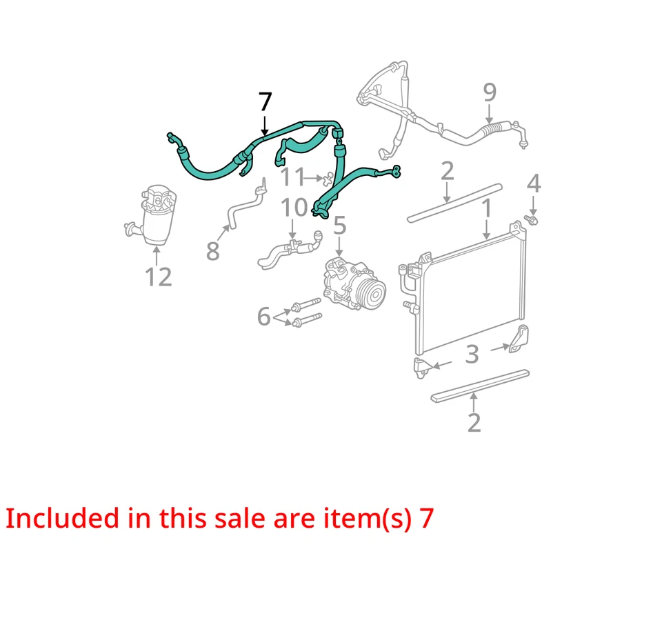 Manguera de envío para Chevrolet GMC Trailblazer 2002-2003 ASM 15165916 - NUEVA OEM Foto 2 de 3