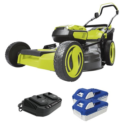 #ad Sun Joe Walk Behind Cordless Push Lawn Mower with Brushless Motor 24V X2 16LM $284.99