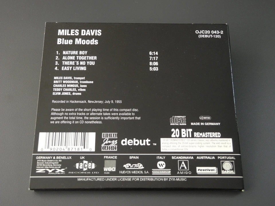 miles davis digipak cd - blue moods - Bild 2 von 2