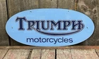 RARE Vintage 70’s Original TRIUMPH Motorcycles Reverse Painted Advertising Sign