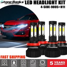 For Honda Civic 2016 2017 2018 2019 2020 LED Headlight High/Low 4x Bulbs Bright