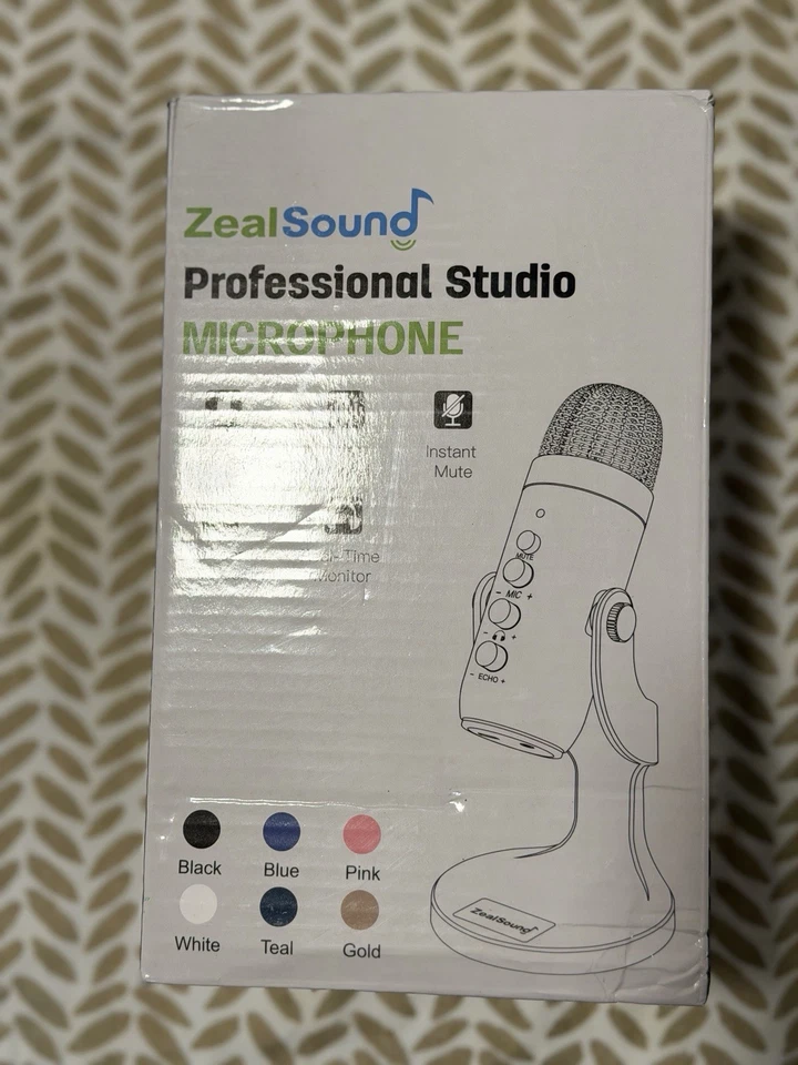 ZealSound Professional Studio Microphone – Plug & Play | Noise Canceling Pink - Image 2 of 4