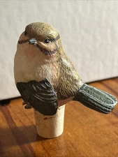 Hand Crafted: Beautiful ceramic Sparrow~wine bottle cork (Amazing Detail)