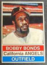 1976 Hostess Bobby Bonds Hand Cut Baseball Card #18 Angels OF VG