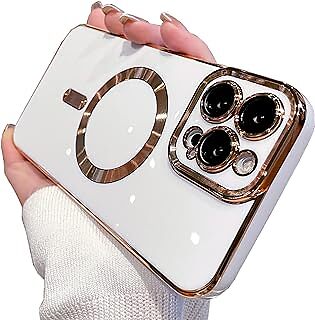 BVCY Case for iPhone 14 Pro Case Compatible with MagSafe Camera Protector Platin