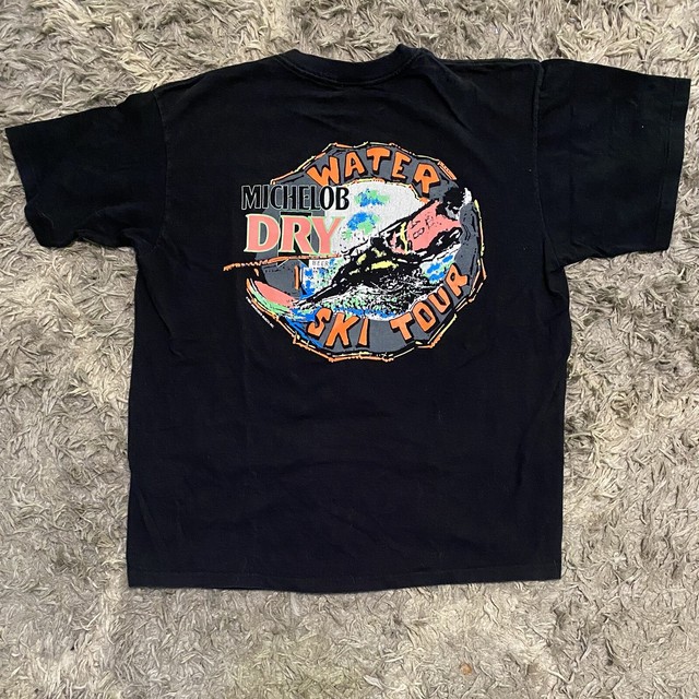 Vintage 1991 Michelob Dry Water Ski Tour Shirt Anheuser-Busch Single Stitch M/L Vintage 1991 Michelob Dry Water Ski Tour Shirt Anheuser-Busch Single Stitch M/L