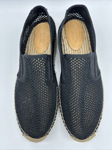 Rag and Bone Men’s Black Mesh Espadrille Slip-on Loafers Size 12