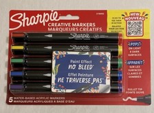 Sharpie Creative Acrylic Markers-5 Count Bullet Tip-Paint Effect No Bleed NIP