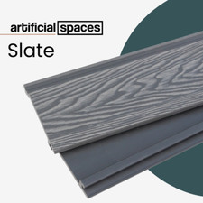 Slate Grey Composite Cladding Boards | 3.6m Deep Embossed Woodgrain Fascia