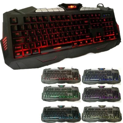 KIT TASTIERA GAMING MYKA KEY-MG7 GAMER 7 COLORI LED PROGRAMMABILE USB FILO