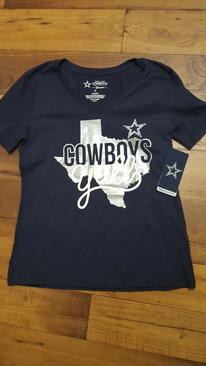 Dallas Cowboys Women's S V-Neck T-Shirt Cowboys y'all - BRAND NEW with  tags!!!