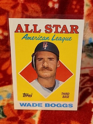 1988 Topps All Star #388 Wade Boggs Tear Drop Error Rare 🔥 MINT