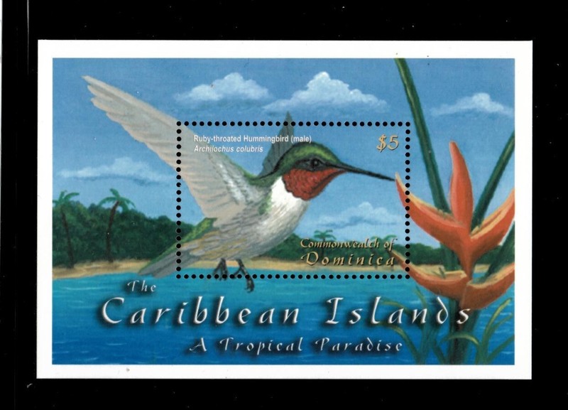 VINTAGE CLASSICS - Dominica 2001 - Birds - Souvenir Stamp Sheet- Scott 2317- MNH