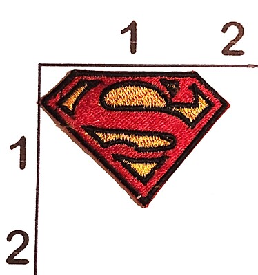 2'' Superman Shield S Iron On Sew On Patch Red Yellow Man of Steel Kal-el Krypton