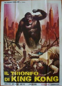 KING KONG VS GODZILLA Italian 2F movie poster 39x55 ISHIRO ...