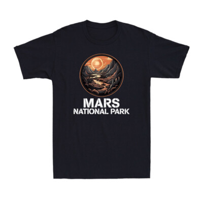 Mars National Park Shirt Red Mars Planet Space National Park Men's T-Shirt