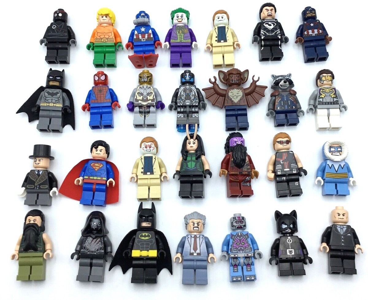 LEGO SUPERHERO MINIFIGURES RANDOMLY SELECTED HERO FIGS DC MARVEL