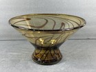 Amber & Brown Glass Art Decorative Bowl