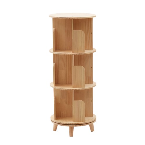 3 Tiers Rotating Bookshelf Bookcase Storage Shelf Display Rack Stand for Kids - Picture 9 of 12
