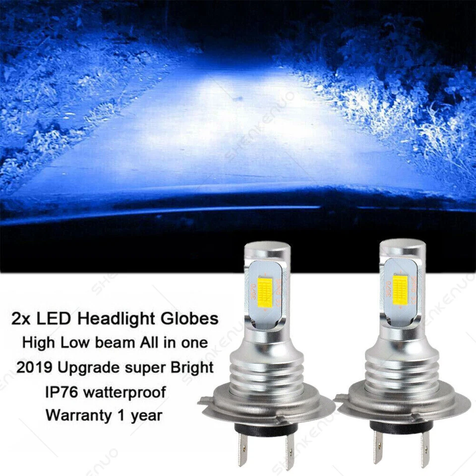 H7 For Honda CBR929RR 2000-2001 CBR954RR 2001-2003 LED Headlight Bulbs Kit 8000K - Изображение 2 из 4