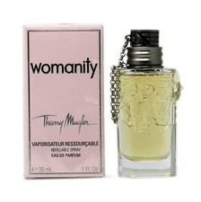 THIERRY MUGLER WOMANITY EAU DE PARFUM REFILLABLE SPRAY 30 ML/1 FL.OZ. NIB