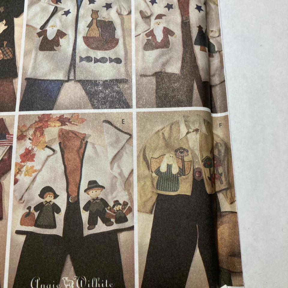 Simplicity 7032 Pattern Size 12-16 Jacket Holiday Applique Ink Transfers - Image 4 of 4