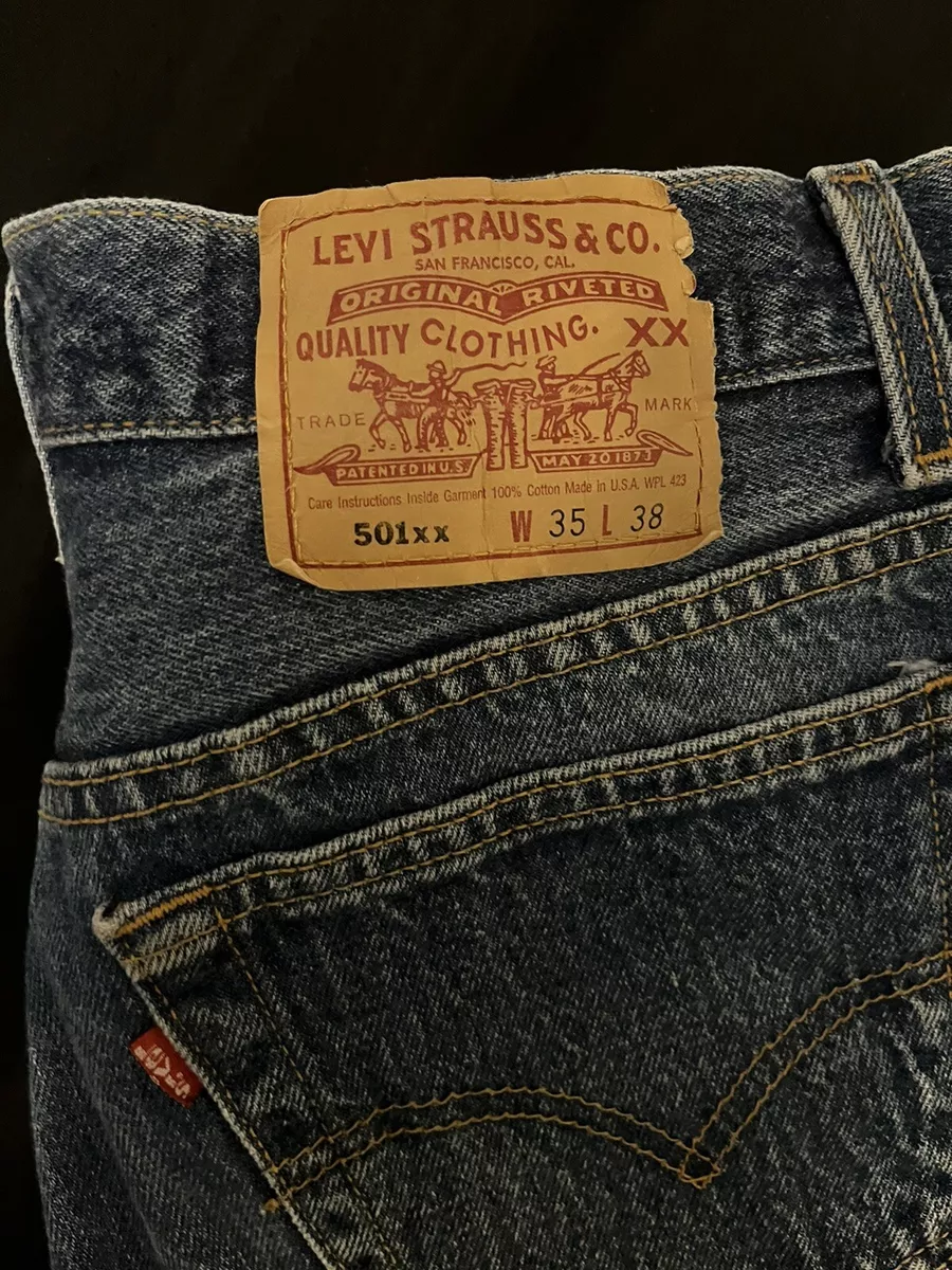 vintage levis 501xx made in usa 35x38