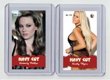 Kimberly Phillips rare MH Navy Cut #'d x/3 Tobacco card no. 373