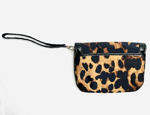 BRIGHTON Wristlet Purse ~ Black Leopard Print Abstract - Picture 2 of 13