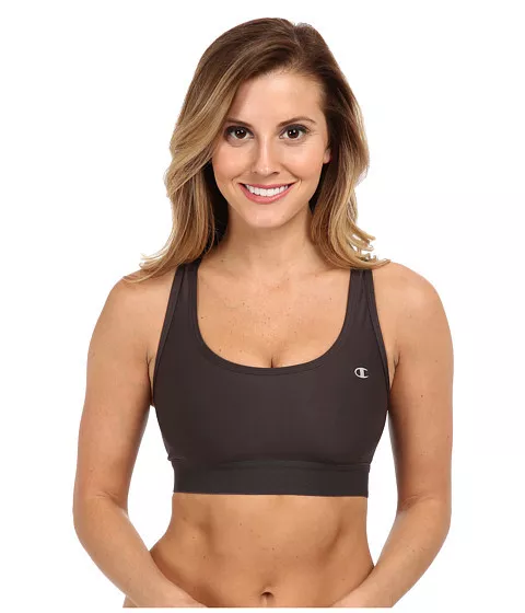 CHAMPION DOUBLE DRY ABSOLUTE WORKOUT II SPORTS BRA GREY #6715 SMALL NEW $20