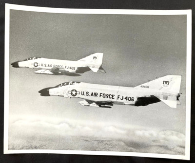 USA Air Force, FJ-406 Fighter Jet (1960s) Vintage Original B&W Photo