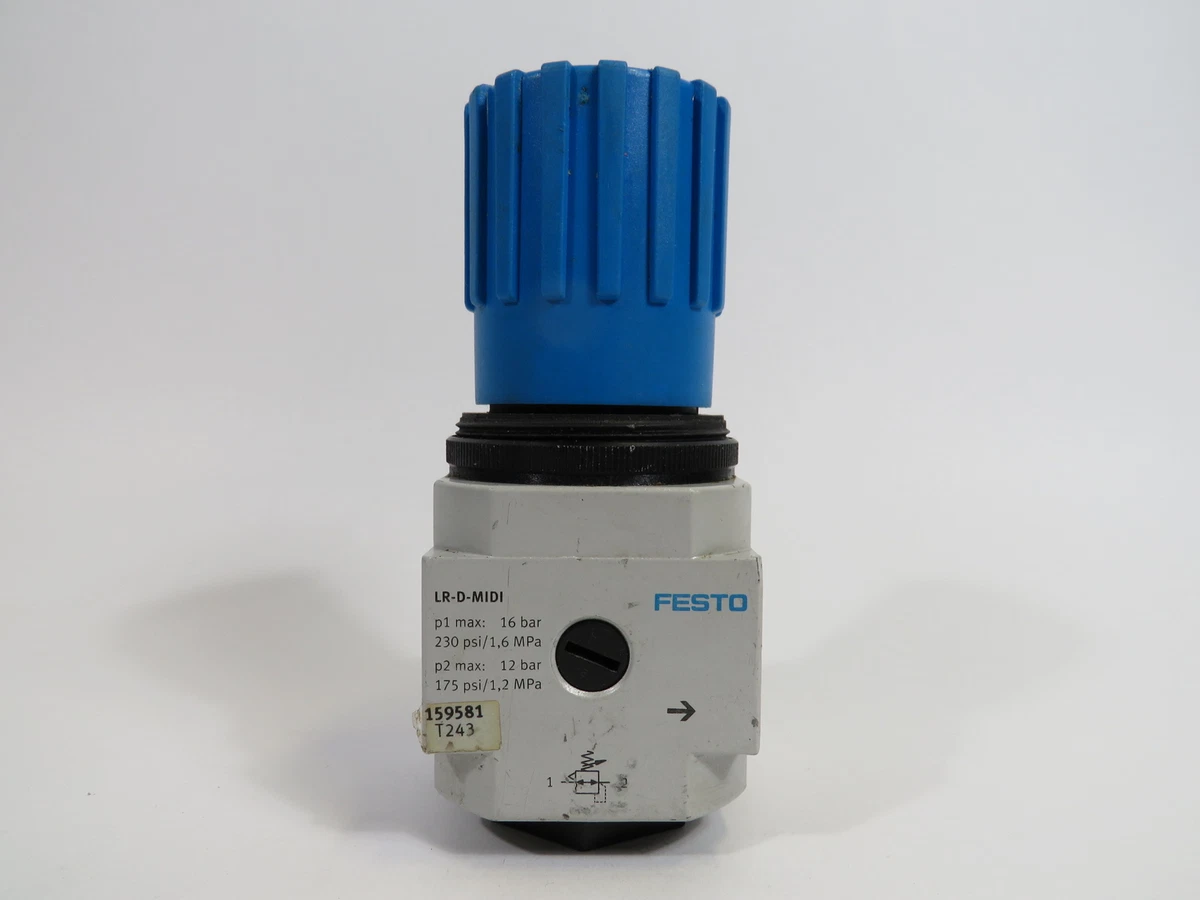 Festo 159581 LR 1 2 D MIDI Regulator G1 2 Port No Gauge Plates COS