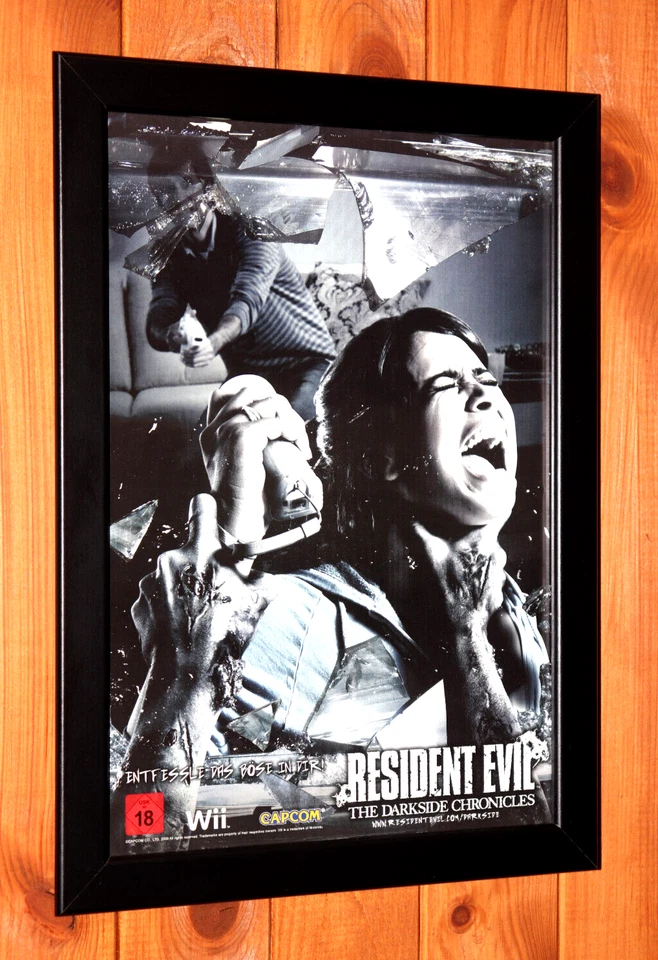 Resident Evil The Darkside Chronicles PS3 Rare Small Promo Poster Ad Page Framed - Image 2 of 3