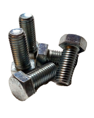 5/8''-11 x 1-1/2'' (FT) Coarse Thread A307 Grade A Hex Bolt Zinc Plated lot of 25