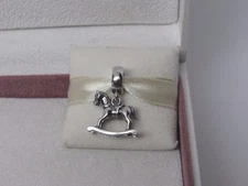 New NO BOX Pandora Rocking Horse Dangle RETIRED Charm #791413 Toy Christmas