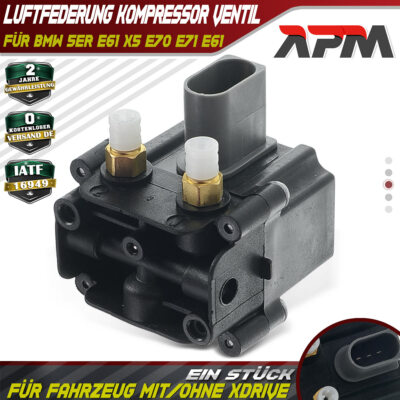 Ventilblock Luftfederung Kompressor Ventil für BMW 5er E61 7er X5 E70 X6 E71 E72