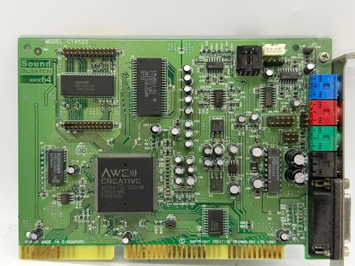 Genuine Vintage Creative Sound Blaster AWE64 CT4520 16-Bit ISA Sound Card Tested - Afbeelding 2 van 6