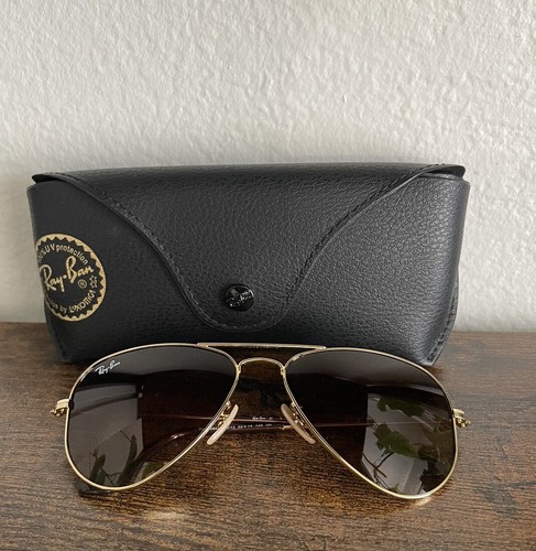 Ray-Ban Junior Gold Frame Amber/brown Lenses Aviator Sunglasses - New - Picture 4 of 6