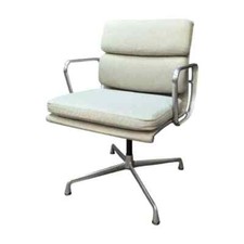 Herman Miller Eames Mid-Back Grey Fabric Soft Pad Side Chair