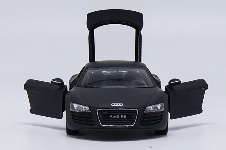 Welly 1:24 Audi R8 Matte Black Diecast Model Car New in Box - Image 3 of 4