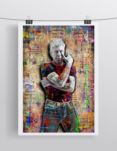 ANTHONY BOURDAIN 12x18in Poster , Chef Anthony Bourdain Pop Art Free Shipping US - Picture 7 of 11