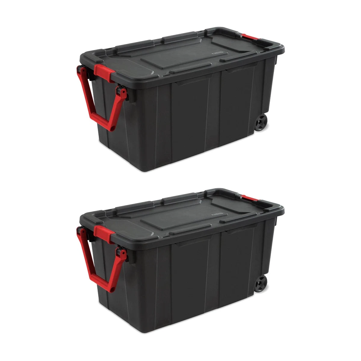 Sterilite 40 Gal Wheeled Industrial Tote Stackable Bin with Latch