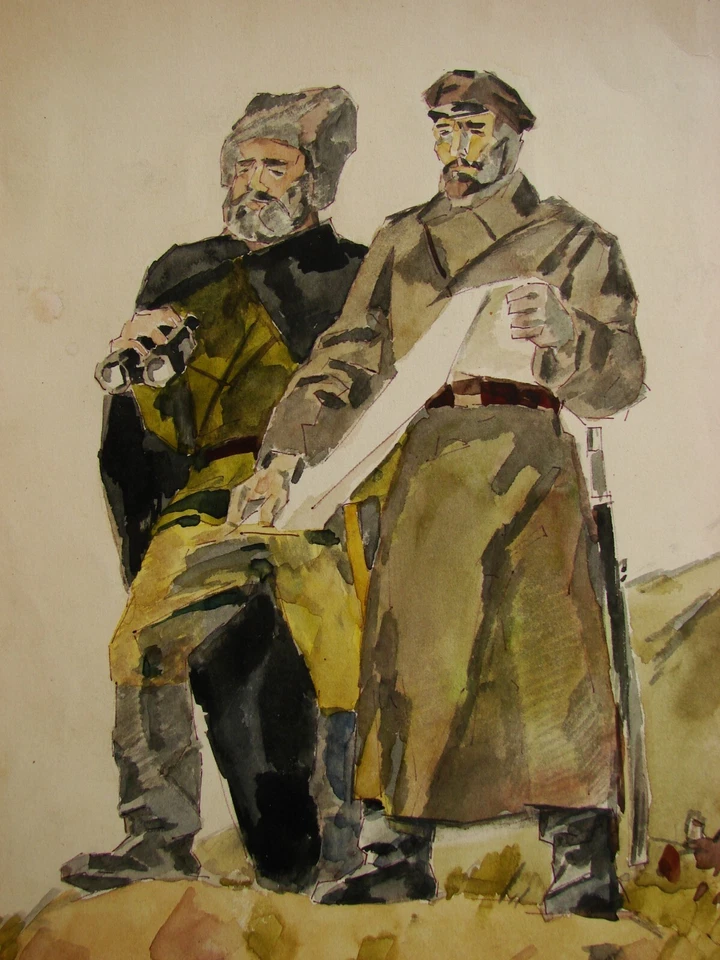 Ucraniano Soviético URSS Pintura Cubismo Socrealismo Revolución Caballería Rojo Caballo Foto 2 de 4