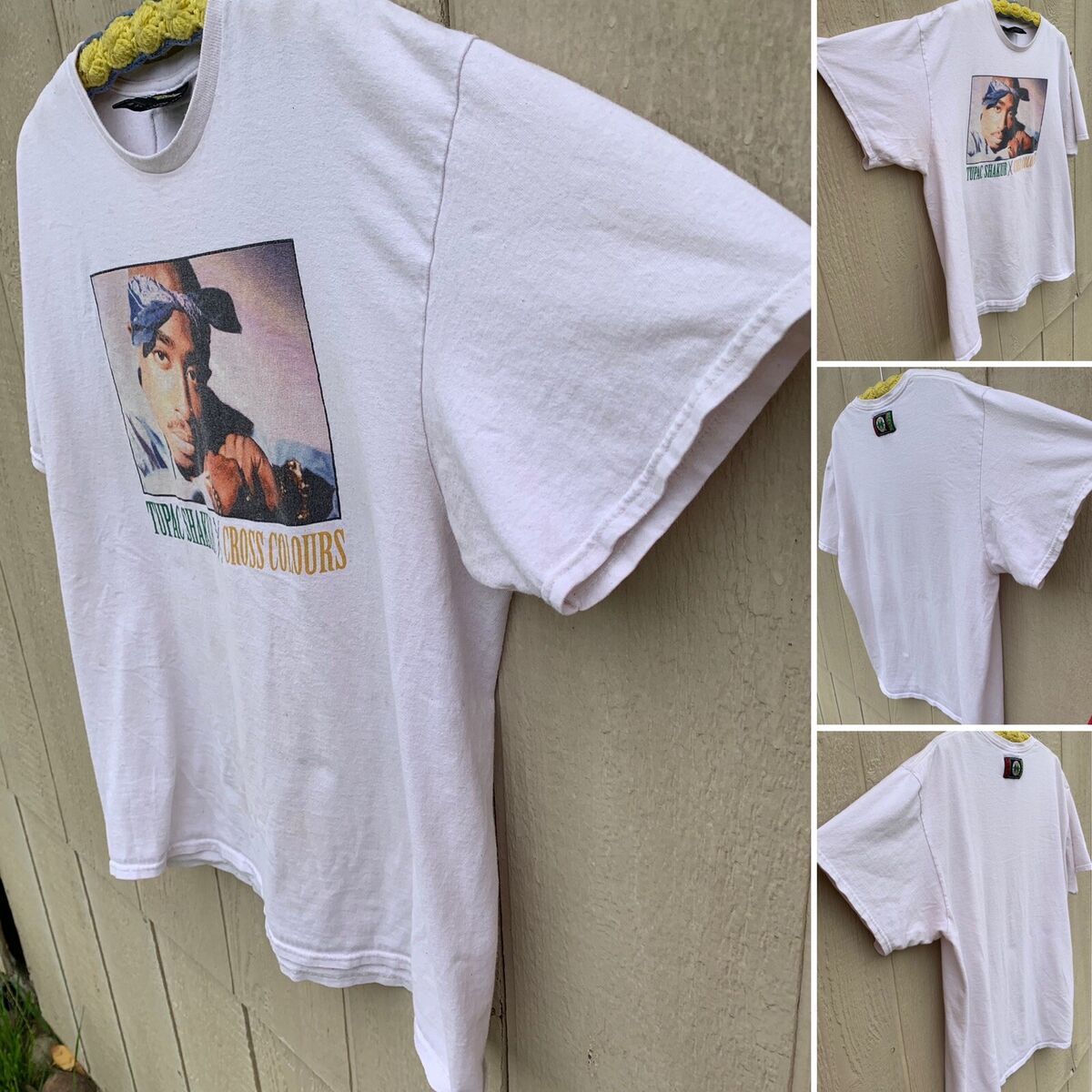 vintage Tupac Shakur X Cross Colours t-shirt rap tee size XL vintage Tupac Shakur X Cross Colours t-shirt rap tee size XL